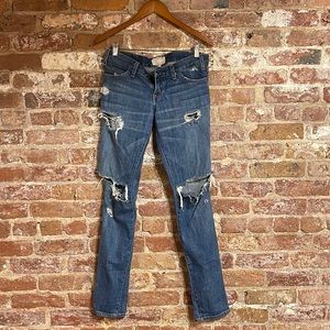 Current/Elliott Destroyed Skinny Jeans 26